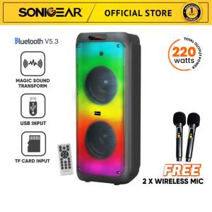 SonicGear Audiox Pro 1200 HD Bluetooth 5.3 Outdoor Event Speaker with 2 Wireless Mic