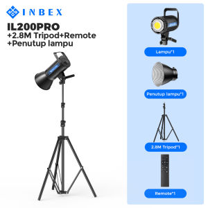 【NEW】INBEX IL-200PRO Lampu Studio Profesional COB 200W Video / Live Streaming / Pencahayaan Konten
