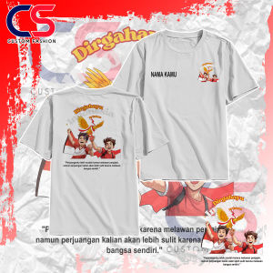 KAOS ATASAN OBLONG COWOK DEWASA LENGAN PENDEK KEMERDEKAAN 17 AGUSTUS HUT RI KE-79 -DTF- FREE REQUEST NAMA - KAOS SABLON SATUAN CUSTOM