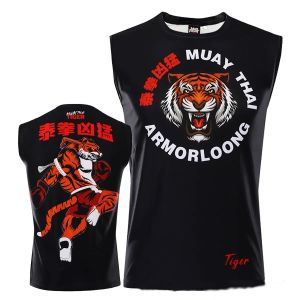 [Local Stock] VCC Muay Thai Tank Top Tiger Tattoo Boxing T Shirt Sleeveless MMA Martial Arts Thai Kickboxing Fighter Gift Boxer Training Singlet