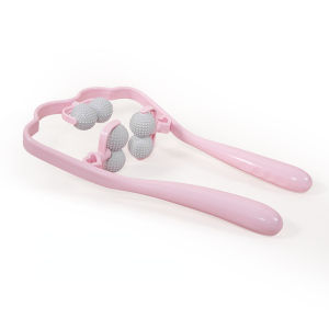 Hengfa Lina Neck Massager Therapy Neck and Shoulder Dual Trigger Point Roller Self-Massage Tool Relieve Hand Pressure Deep Massage