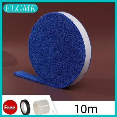 ELGMK 1 bộ 5M 10m khăn keo Grip cầu lông Vợt Tennis overgrips Băng vợt Grip Băng chống trượt ban nhạc mồ hôi cầu lông