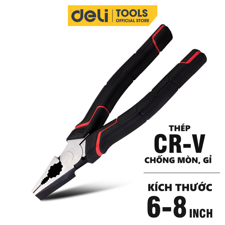 Kìm Đa Năng Deli Cao Cấp Kiểu Nhật - Chất Liệu Thép CR-V Chống Mòn, Gỉ ...
