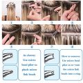 3.5mm Long Copper Flared Flaring Micro Rings Tube Euro Locks for Feather Human Hair Extensions Tools Accessories (2500Pcs Mix Color). 