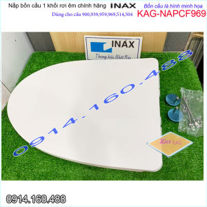 Nắp đậy cho bồn cầu liền khối LInax CF969 chính hãng cho C909-C900-C939-C959 nắp rơi êm bệt 1 khối dài 48cm chất lượng tốt