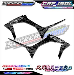 STRIPING VARIASI MOTOR HONDA CRF 150 L  DESAIN API/ STICKER LIST MOTOR HONDA CRF 150 L