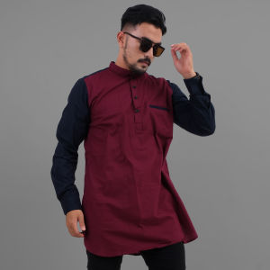 DGM Baju Koko Pria Toyobo Lengan 3/4 Polos Premium Koko Kurta 042