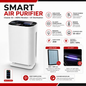 JF air purifier for room 3 in 1 Composite Filter Double Directional Air Outlet HEPA Air Purifier