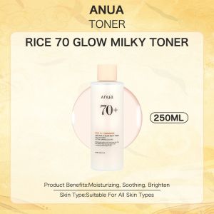 [Hot sale ][ANUA] Rice 70 Glow Milky Toner (250ml)    Rice Water    Niacinamide    Ceramides    Panthenol