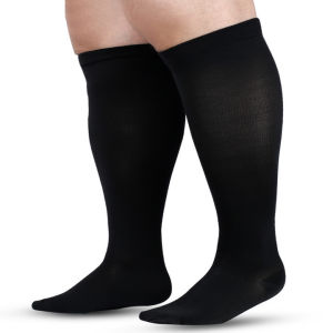 FE Plus and Extra Size Compression Stockings Sports Fitness Compression Socks Mountaineering Socks for Running over the Knee Calf Socks