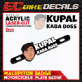 EC BIKE DECALS "kupal ka Ba Boss" by Joel Malupiton Meme Motorcycle Plate Badge Acrylic-Based and Laminated Print Design. 
