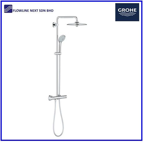 GROHE 27296000 EUPHORIA EXPOSED THERMOSTAT SHOWER SYSTEM 180