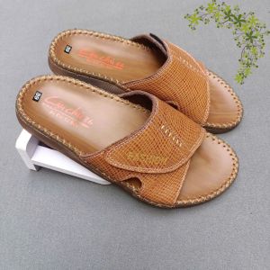 Dép quai ngang nam da bò thật  đế doctor dẻo Dép nam thời trang quai bản xé dán rời tăng giảm size tiện lợi DT025