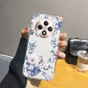 Phone Case OPPO Reno12 F 5G New 2024 Beautiful romance flower Pattern clear Silicone Soft Casing OPPO Reno 12 f 5g Hot sale Phone Cover