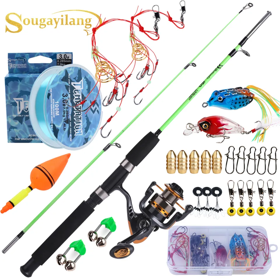 Sougayilang Fishing Full Kit 1.2m 1.8m 2 Section High Strength