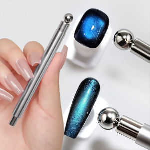 ZEEMIN  2 In 1 Glass Beads Cat Eye Nail Magnet Stick Super Strong Multi-function Magnetic Ball Pen for Cat Eye Magnetic Gel Nail Polish