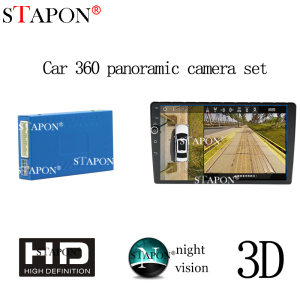 STAPON Car 360 panoramic camera set 2D 3D ahd Wide Angle Lens HD Camera hd panoramic only for cars with screen waterproof