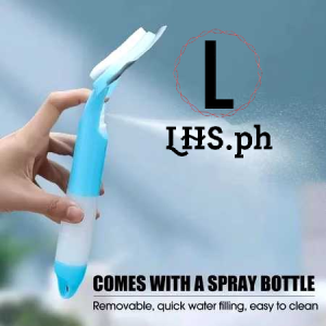 LHS.PH 3 In 1 Window Cleaning Wiper With Spray Bottle - Effortless Glass Squeegee For Mirrors And Windows