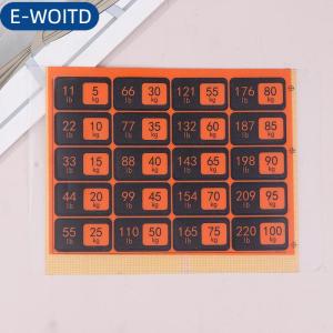 E-WOITD  Trọng lượng Stack nhãn 4.5kg đến 150kg nền đen số Trắng Trọng lượng Stickers cho thiết bị tập thể dục phòng tập thể dục sức mạnh Đào Tạo