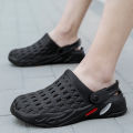 TRSOYE 2024 Summer Hole Shoes Men Sandals Fashion Non-slip Outer Wear Thick-soled Big Size 46 47. 