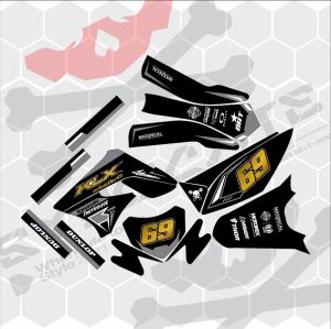 Decal/Stiker klx gordon-crf 150L WR155/klx bf/ DTracker body(Bisa ganti warna+nama+no)
