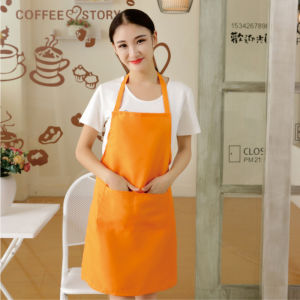 Crossto Kitchen Waterproof Apron Pocket Oilproof Dirstproof Apron Chef Adujstable Washable Durable Aprons for Women Men