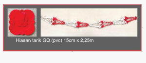 Yu YI Kualitas PREMIUM Hiasan tarik / garland / merah putih / 17 agustus / 17an / 4m GQ-104