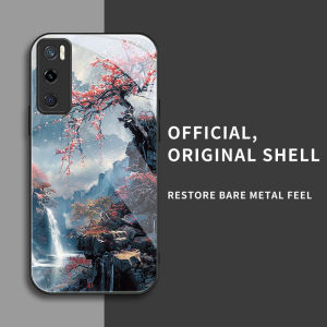 สำหรับ Vivo V20 SE & Vivo Y70 เคสศัพท์ป้องกันการตก ลายภาพวาดทิวทัศน์ บุคลิกภาพทันสมัย