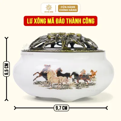 Lư xông đốt trầm hương bằng gốm sứ cao cấp Sơn Mộc Hương