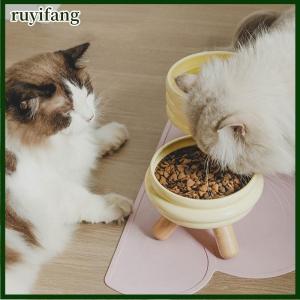 ruyifang แผ่นรองให้อาหารสัตว์เลี้ยงทำจากซิลิโคนแผ่นรองชามอาหารสุนัขแมวไม่ติดแผ่นให้อาหารสัตว์เลี้ยงกันน้ำอุปกรณ์เสริมสำหรับสัตว์เลี้ยง