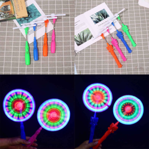 Flashing Spin Wand Handsize Shiny Children Party Glowing Supplies Interactive Baby Toys Halloween Party Favors for Kids