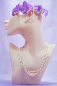 [ Woosilver ] Vòng Cổ Trai Gạo 5 Sợi Thiết Kế Nhiều Tầng – Secondhand – NTG48