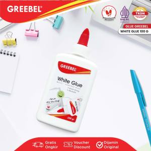 GREEBEL WHITE GLUE/ Lem Putih /Tidak beracun untuk anak sekolah & perlengkapan office