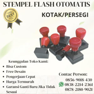 STEMPEL FLASH OTOMATIS KOTAK/PERSEGI