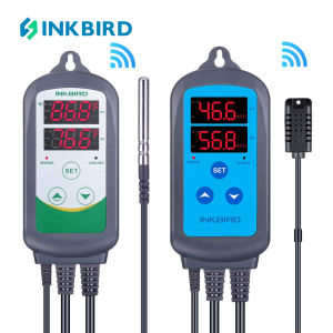 Inkbird 2.4Ghz ITC-308 WIFI Temperature Controller Thermostats Heat Cool + Wifi Humidity Controller Humidistats IHC-200Wifi Humidifier Dehumidifier for Plant Seed germination Greenhouse Reptile Home Brewing UK Plug