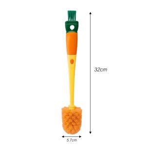 5IN1 Cleaning Cup Brush/Multi-function Detachable Long Handle/Tumbler Cup Straw Milk Bottle Brush Scrubber