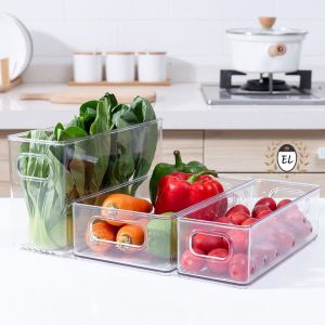 Plastic Organizer Tray🔥Ready Stock🔥 Transparent Fridge Freezer Stackable Storage Bins Container Box 透明抽屉式收纳盒