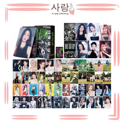 55pcs BabyMonster《WE GO UP》Black Group LOMO Cards Set Collection Kpop Ruka Pharita Asa Rami Rora Chiquita Ahyeon Photocard Kad Foto 10pcs