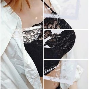 Womens Lace Bra Wrap Cover Adjustable Anti-Peek Cover Up for V-Neck & Low-Cut Tops Lightweight Ling COD