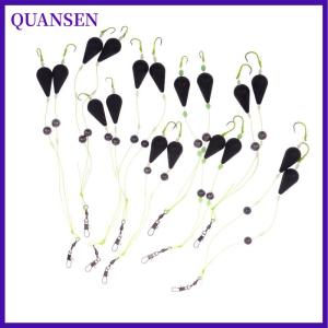 QUANSEN ชุดเหยื่อตกปลาแบบตะขอคู่ด้านล่างและด้านล่างมีความไวสูง1ชิ้นเหมาะสำหรับตกปลาทะเลและน้ำจืด