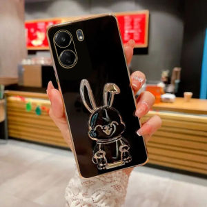 Luxury Softcase for Xiaomi Poco C65 Free Rabbit Phone Holder