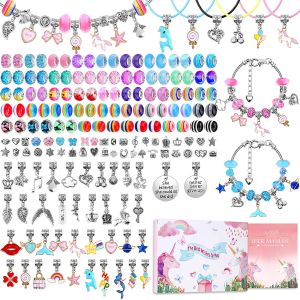 Charm Bracelet Making Kit DIY Jewelry Making Supplies Beads Unicorn Mermaid Crafts Handmade Gifts Set  for Girls Teens Age2026