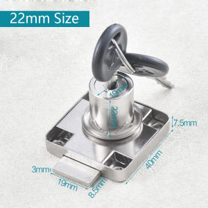 KIPRUN Drawer Lock with 2 Keys Lock Locker Furniture Hardware Door Cabinet Lock for Office Desk Letter Box