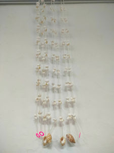 Traditional Handicrafts Sea Shell Hanging Decoration Main Door Decorative Toran | Diwali Decoration | Wall Hanging Mala Item (Size - 5.5 Ft | Pack of 2 Pcs)