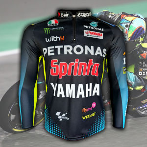 เสื้อโมโตจีพี ปิโตรนาส ยามาฮ่า เสื้อแขนยาว MotoGP Petronas Yamaha รุ่น Valentino Rossi#46 ไซส์ S-5XL