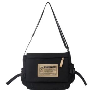 กระเป๋านักเรียน กระเป๋าสะพายไหล่ ผ้าแคนวาส ขนาดใหญ่ จุของได้เยอะ สไตล์ญี่ปุ่น แฟชั่นเรโทร สําหรับผู้หญิง และนักเรียน