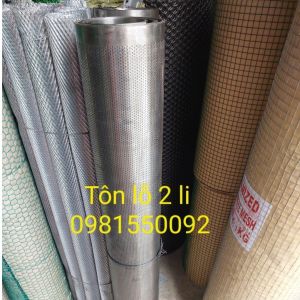 ( Khổ 1M x Dài 2M) Tôn Dầu Đục Lỗ Tròn 2li