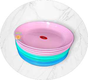 PROMO 1 LUSIN/12 PCS  PIRING PLASTIK TEBAL 9 INCHI ORIGINAL/PIRING MAKAN SAJI BULAT/PROMO COD