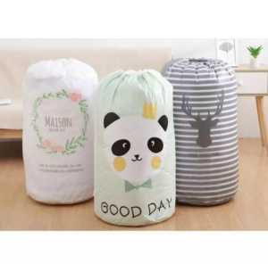 Tempat Penyimpanan Bedcover Pakaian Selimut Storage Bag Cloth Box Ukuran Besar Bermotif