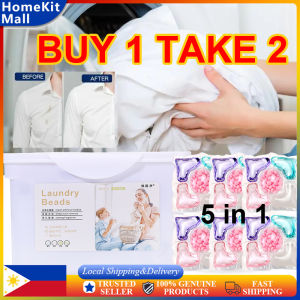 【Buy 1 Take 1】Laundry Detergent Soap Box 5 in 1 Multi-purpose Strong Detergent Laundry Beads Laundry Detergent Soap Box 5 in 1 Multi-purpose Strong Detergent Laundry Cleaning Washing Capsules for Home Dormitory